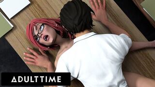 Adult Time - Hentai Sex University Prodigy Dominates Principal's Pussy For His Midterm Exam