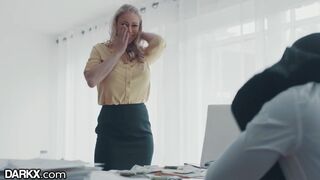 Big Tit Blonde Is Convinced To Fuck Her BBC Coworker