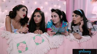 Retro Sleepover With Gina Valentina And Gianna Dior