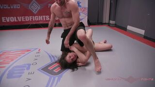 Juliette March Nude Wrestling fingered and fucked roughly at Evolved Fights