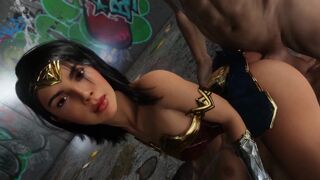 wonderwoman gets double penetration 3d porn