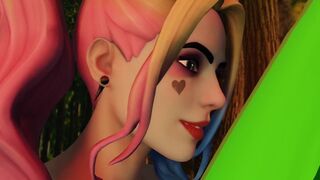 Fortnite Harley Quinn kisses a huge dick