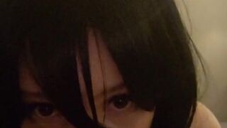 POV Mikasa gives you a gentle, passionate blowjob