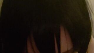 POV Mikasa gives you a gentle, passionate blowjob