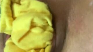 Nika masturbates on whatsapp, puts panties in the ass, virtual sex - Little Nika