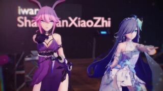 【R18-MMD】shantianxiaozhi - Honkai Impact 3rd 崩坏三 Fuhua + Yae Sakura 八重樱符华