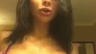 russian girl does quite a hot show on periscope
