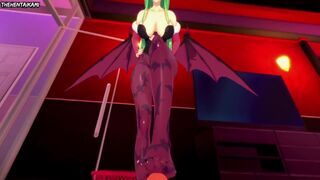 POV Morrigan Aensland the Succubus Teases You With Her Feet! Uncensored Hentai