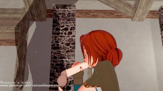 The Witcher Triss Merigold is a tavern slut (3D PORN)