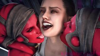 Star Wars : Awakening of the Sith - Rey x Sith - Lesbian - Futanari - [3D-SFM][BY-kamadeva]