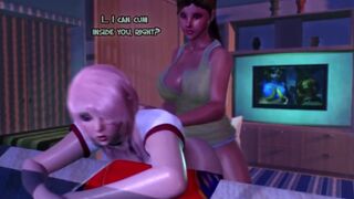Hot Ebony Shemale fucking Horny Girl for Rent - 3D Futanari Hentai Animation Sex Video Online Where Hot Tranny fucks Teen Girl