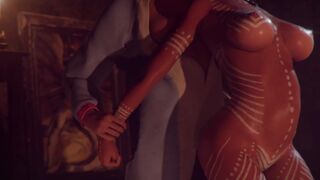 tomb raider bdsm: extremely horny lara croft is satisfied by a beauty's magical futa cock! ????