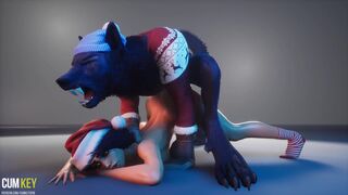 XXXMAS Werewolf Fuck Beauty | Big Cock Monster | 3d Porn WildLife