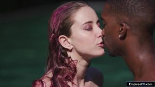 A black guy licking and fucking white gf