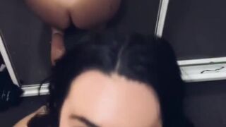 Absolute stunning brunette sucks off tattooed boyfriends long cock for only fans