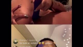 EBONY THOT PLAYS WITH HER TOYS ON RAPPER SWAG HOLLYWOOD INSTAGRAM LIVE