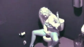 Scandalous GFs - Hot Blonde Babe Masturbate on Public Toilet