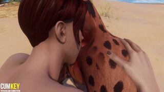 Furry Girl Mates With a Man | Furry monster| 3D Porn Wild Life