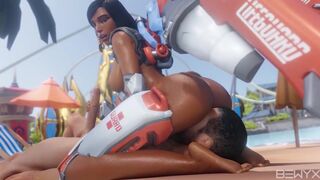 Pharah mouth-to-mouth Porn 3d Animation Bewyx NSFW