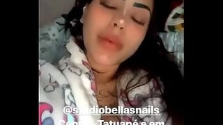 MC Mirella paying breast on instagram