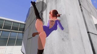 3D HENTAI Met a mistress in a shopping center and fucked on the roof
