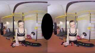 Belle Claire's gym VR anal video