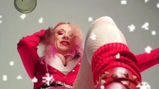 MERRY Christmas Xmas Sexy Santa's Helper POV Face Stomp Trample w/ Red Heels & Femdom Facesittng