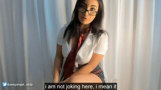 ROLEPLAY - Hot TEACHER seduces her student, Cum in Mouth Creampie