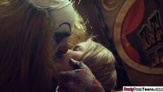 Sweet Lily Ford pounded by a mad clown