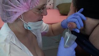 Nurse Handjob, Sucked and helped The Sperm Donor