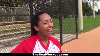 Busty Latina Loves to Play with Balls