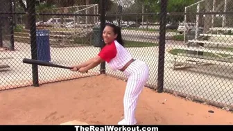 The Real Workout - Busty Latina Loves to Play with Balls
