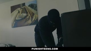 Teen Burglar Tied up & Brutally Fucked