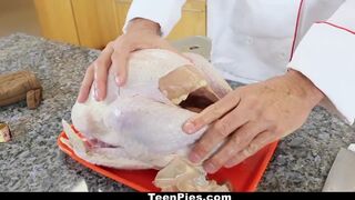 Tiny Teen Creampied by Chef on Thanskgiving