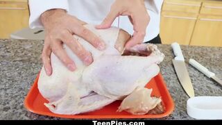 Tiny Teen Creampied by Chef on Thanskgiving