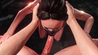 Kitana bein facefucked hard! Mortal Kombat porn animations