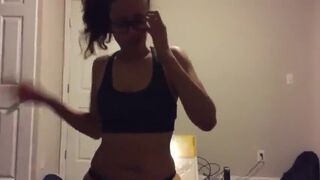 Amateur Big Tit Latina Swallows Cum in College Dorm