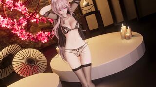 【R18-MMD】Girls Frontline Neural cloud Pascal 情趣内衣黑丝帕斯卡 (lips animation broken though)