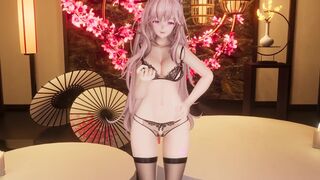 【R18-MMD】Girls Frontline Neural cloud Pascal 情趣内衣黑丝帕斯卡 (lips animation broken though)