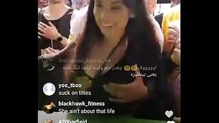 Skinny gets hot dancing and lets herself be touched