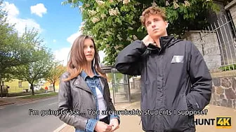 Hunt 4K - HUNT4K. Teen Cuckold Watches How His GF Worships Strangers Dick