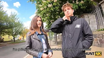 HUNT4K. Teen Cuckold Watches How His GF Worships Strangers Dick ...