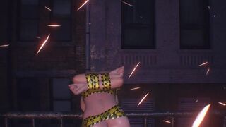 Jill Valentine Yellow Tape Bounded with Big Jiggly Tits - Resident Evil: Duct Tape Bondage Special