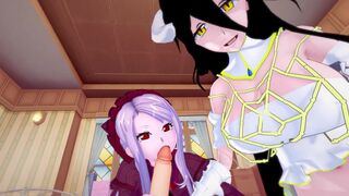 Overlord: Albedo and Shalltear sexy riding | POV 3D |