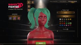 Naked Fighter 3D [SFM Hentai game] wrestling mixed sex fight with giant tattooed red skin girl