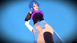 Kingdom Hearts: Futa Aqua sex at grassfield | Female Taker POV |