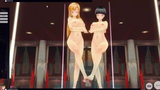 [CM3D2] - Sword Art Online Hentai, Asuna And Suguha Play With Each Other