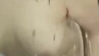 asian babe cums while screaming getting hard fucked in the shower by BBC