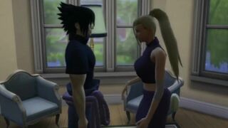 Hentai - Sakura encuentra a su amiga Ino siendo follada por Sasuke en el cuarto de su hija Sarada