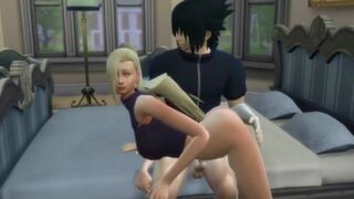 Hentai - Sakura encuentra a su amiga Ino siendo follada por Sasuke en el cuarto de su hija Sarada